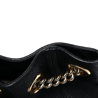 Gucci Pebbled Calfskin Medium Soho Chain Shoulder Bag Black 27 of 28