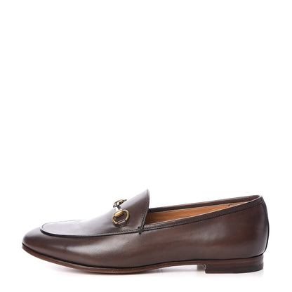 Gucci Calfskin Womens Jordaan Loafers 39 Fondente Brown 1 of 8