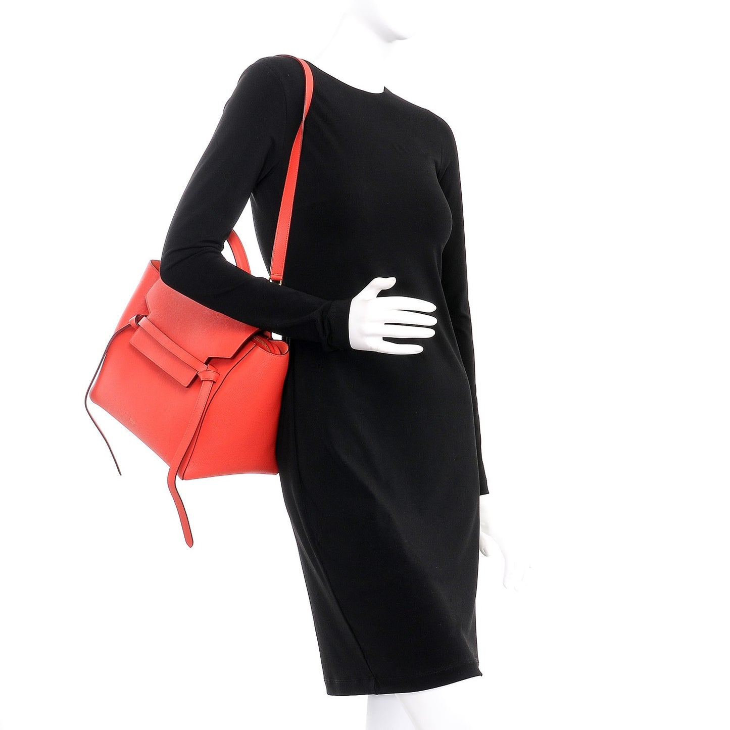 Grained Calfskin Mini Belt Bag Vermillion