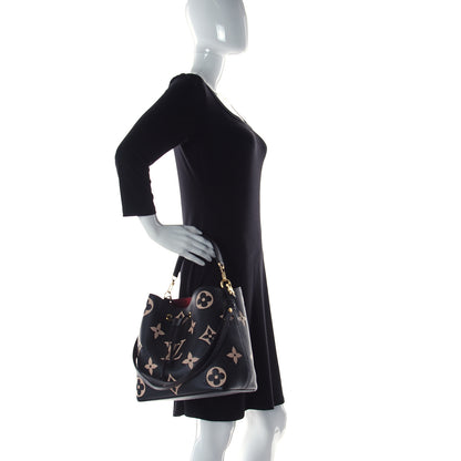 Louis Vuitton Empreinte Monogram Giant Neonoe MM Black Beige 2 of 9