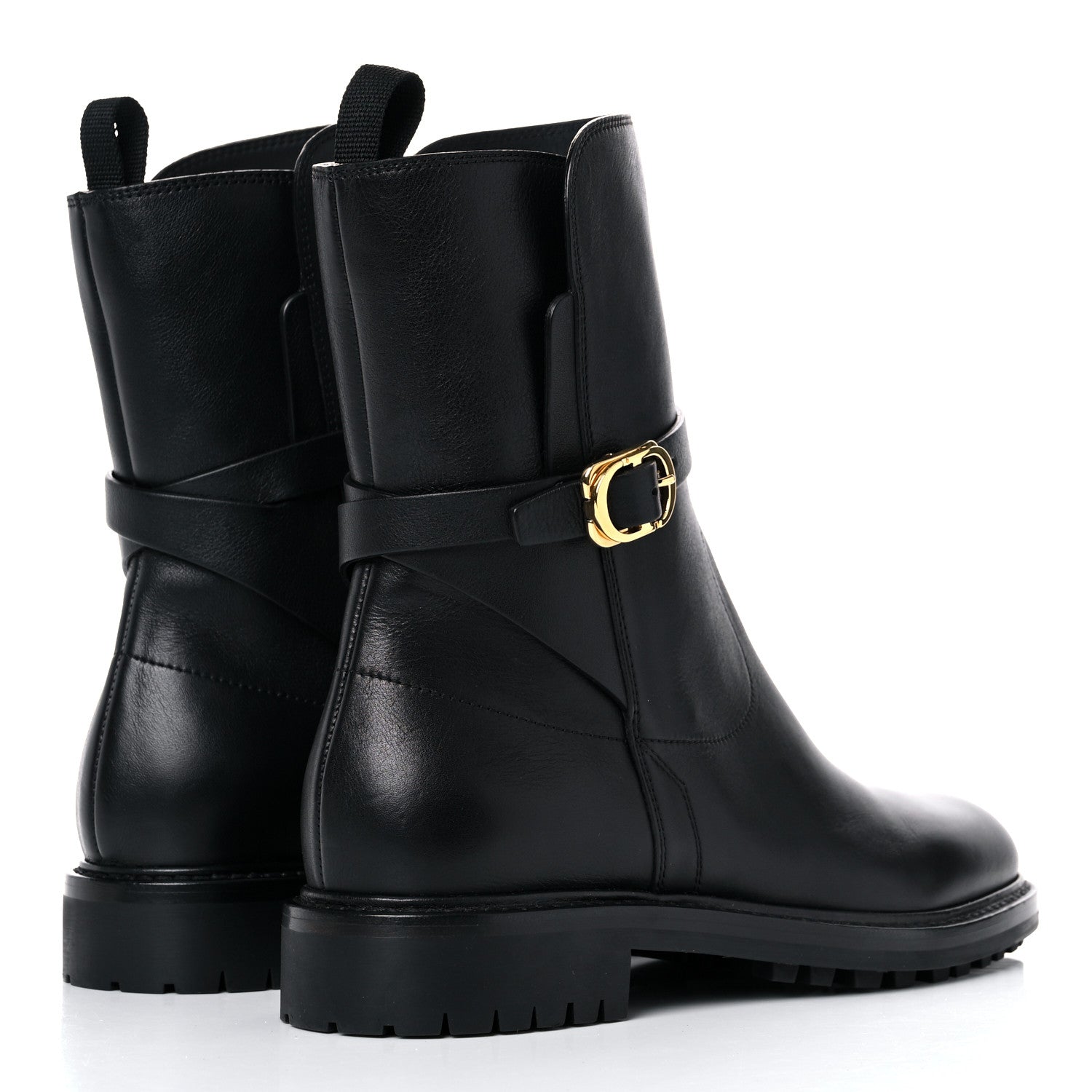 Christian Dior Calfskin Empreinte Ankle Boots 37 Black 4 of 10