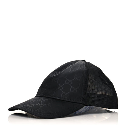 Gucci Nylon Monogram Baseball Hat M Black 1 of 7