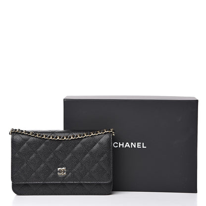 Chanel Caviar Quilted Wallet On Chain WOC Black 11 of 11