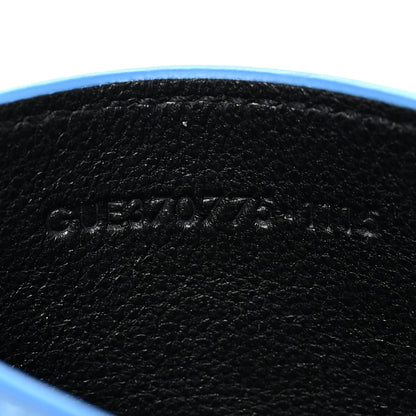 Saint Laurent Grain De Poudre Matelasse Chevron Cassandre Credit Card Case Blue Clair 7 of 11