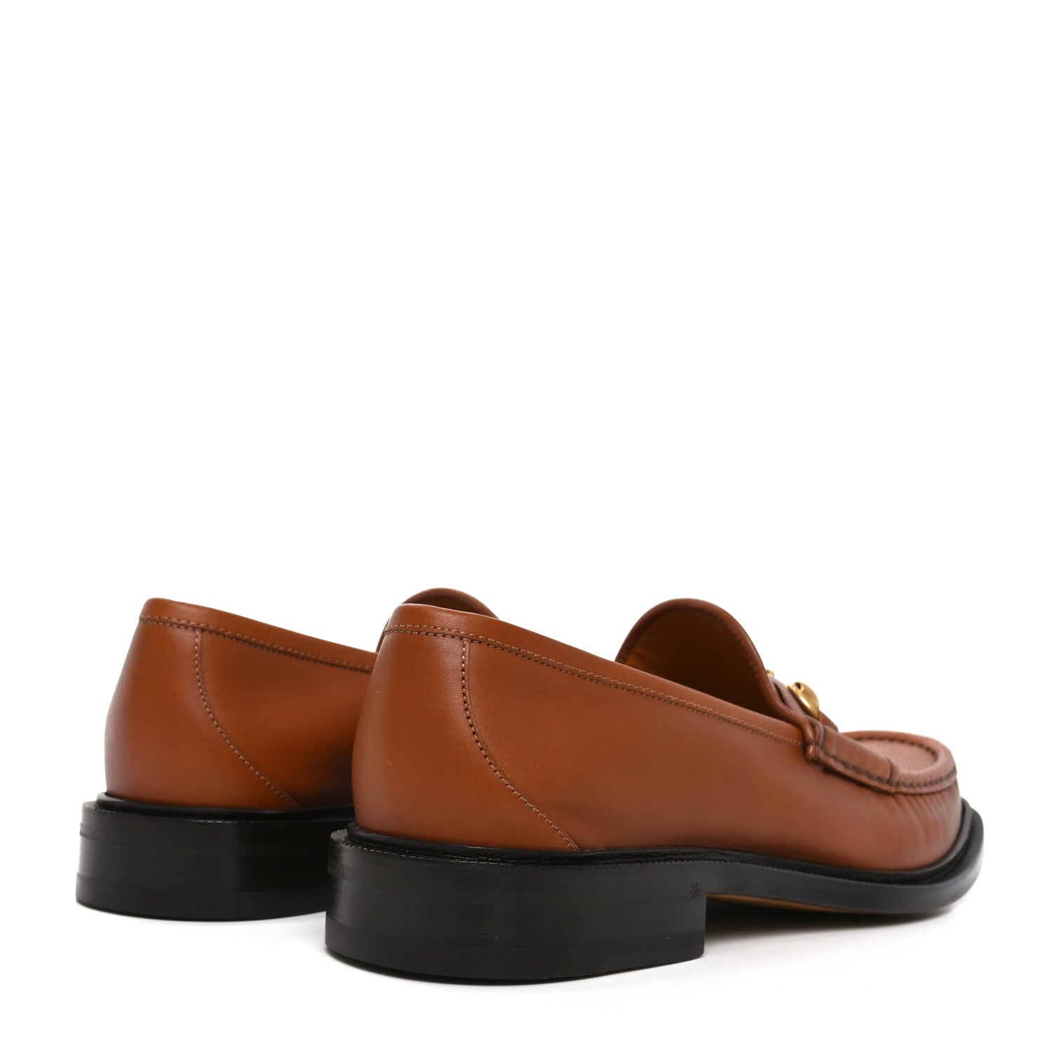 Gucci Harness Calfskin GG Tennis Embossed Mens Horsebit Loafers 9 Dark Brown 5 of 8