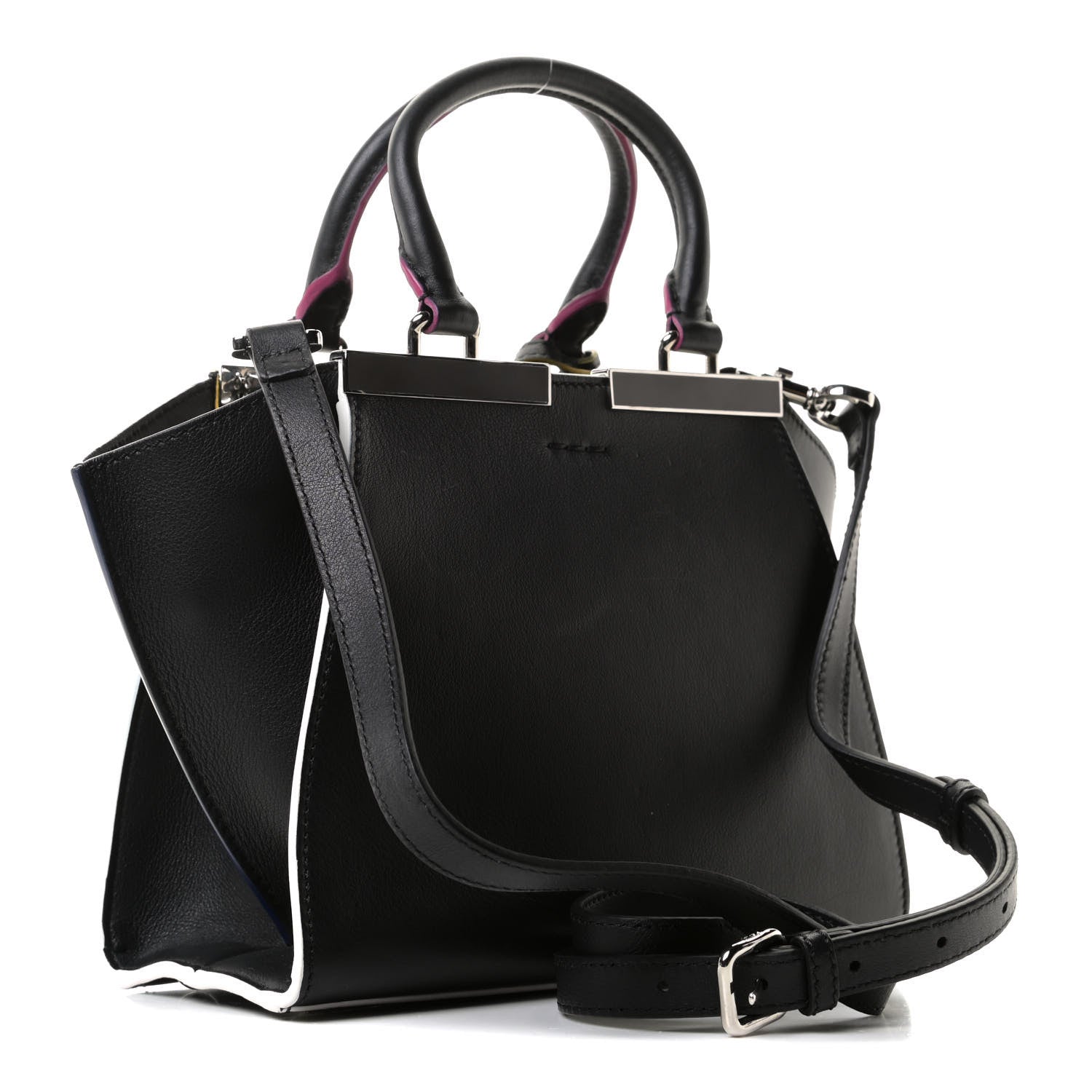 Fendi Vitello Dolce Mini 3Jours Tote Black 2 of 10