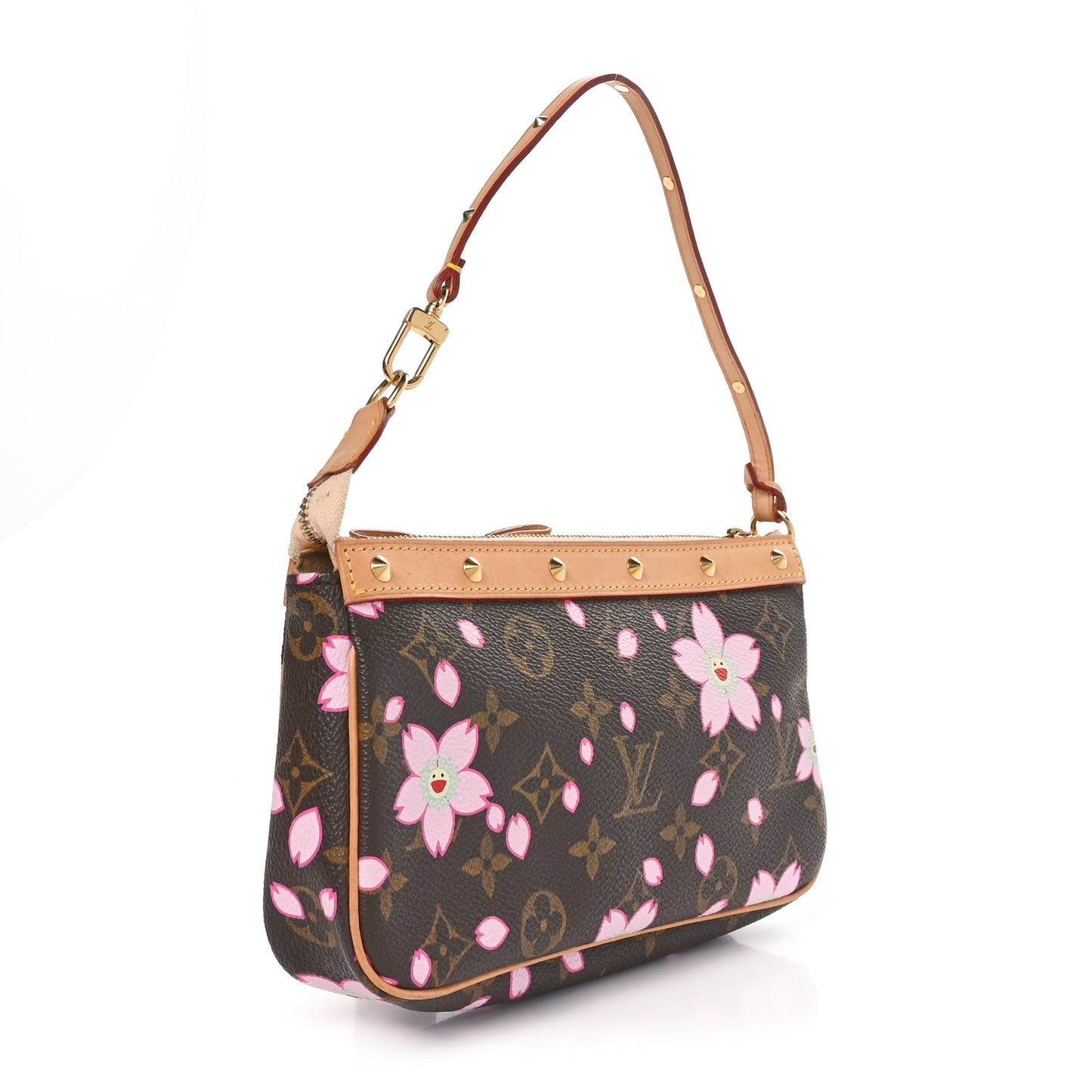 Monogram Cherry Blossom Pochette Accessories Brown