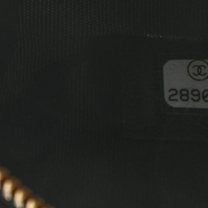 Chanel Lambskin Quilted Double Zip Pouch Black 7 of 7