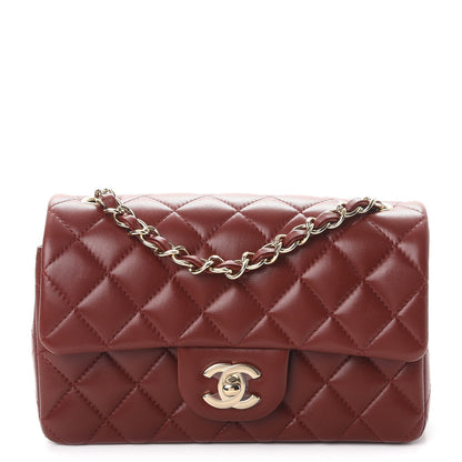 Chanel Lambskin Quilted Mini Rectangular Flap Red 1 of 8