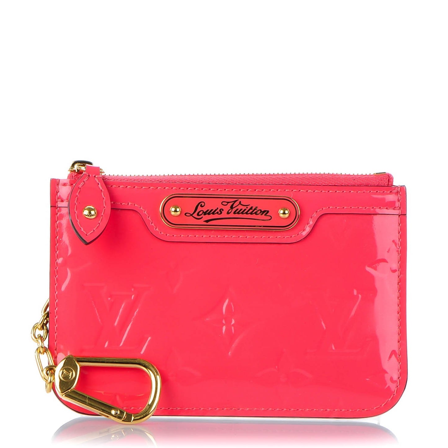 Vernis Key Pouch Rose Litchi
