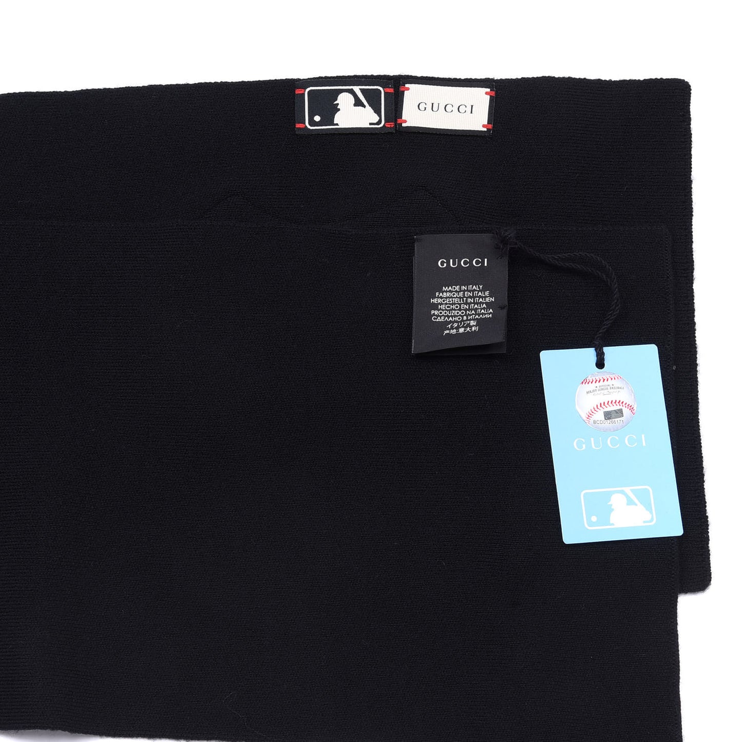 X MLB Wool Crystal NY Yankees Scarf Black