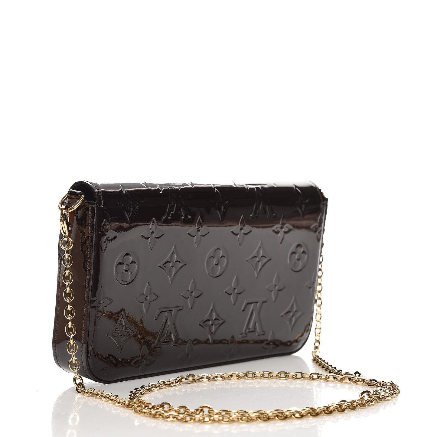 Vernis Pochette Felicie Chain Wallet Amarante