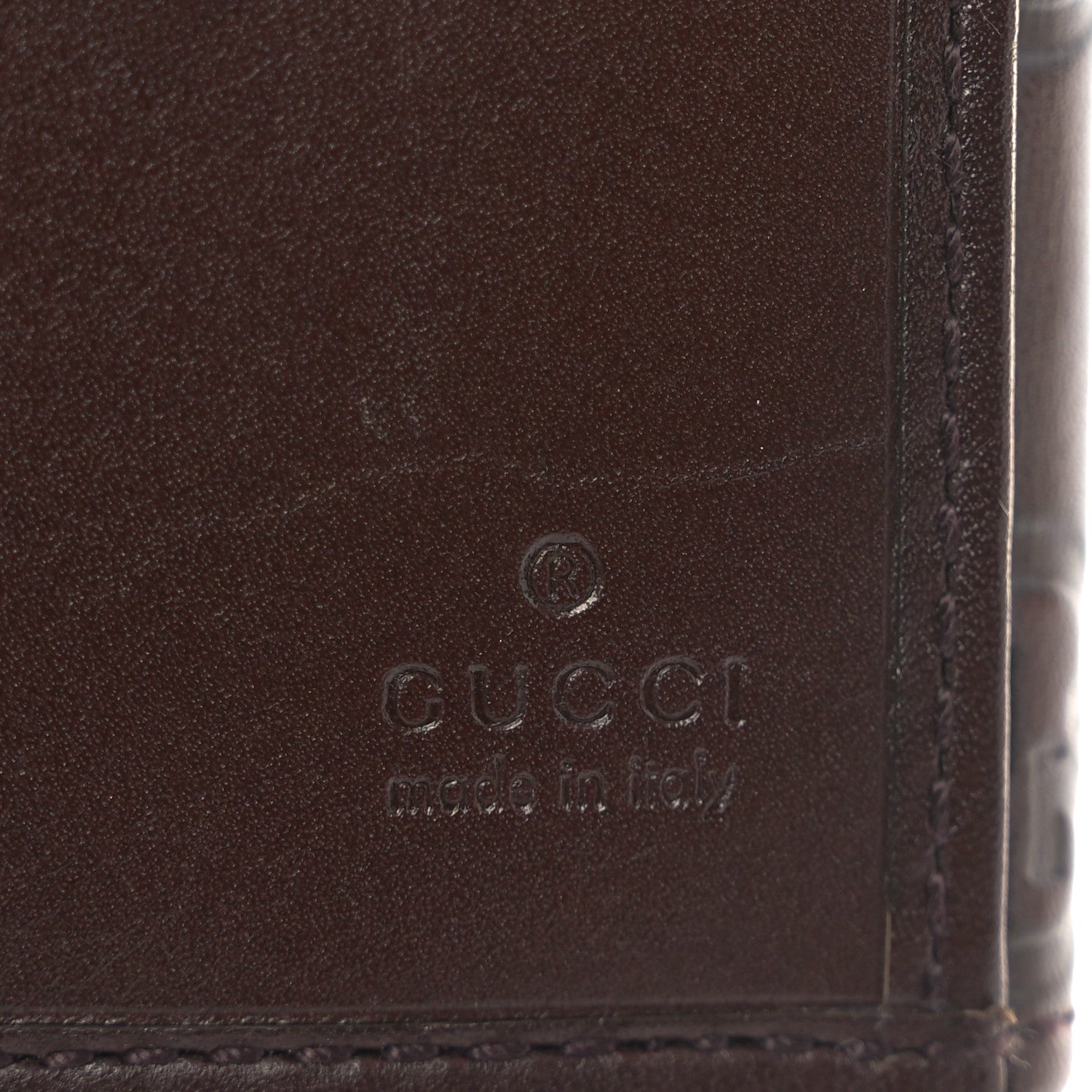 Gucci Guccissima Margaux Calfskin Metal Bar Continental Flap Wallet Chocolate 6 of 10