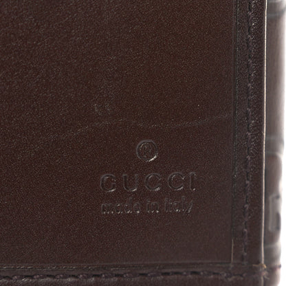 Gucci Guccissima Margaux Calfskin Metal Bar Continental Flap Wallet Chocolate 6 of 10