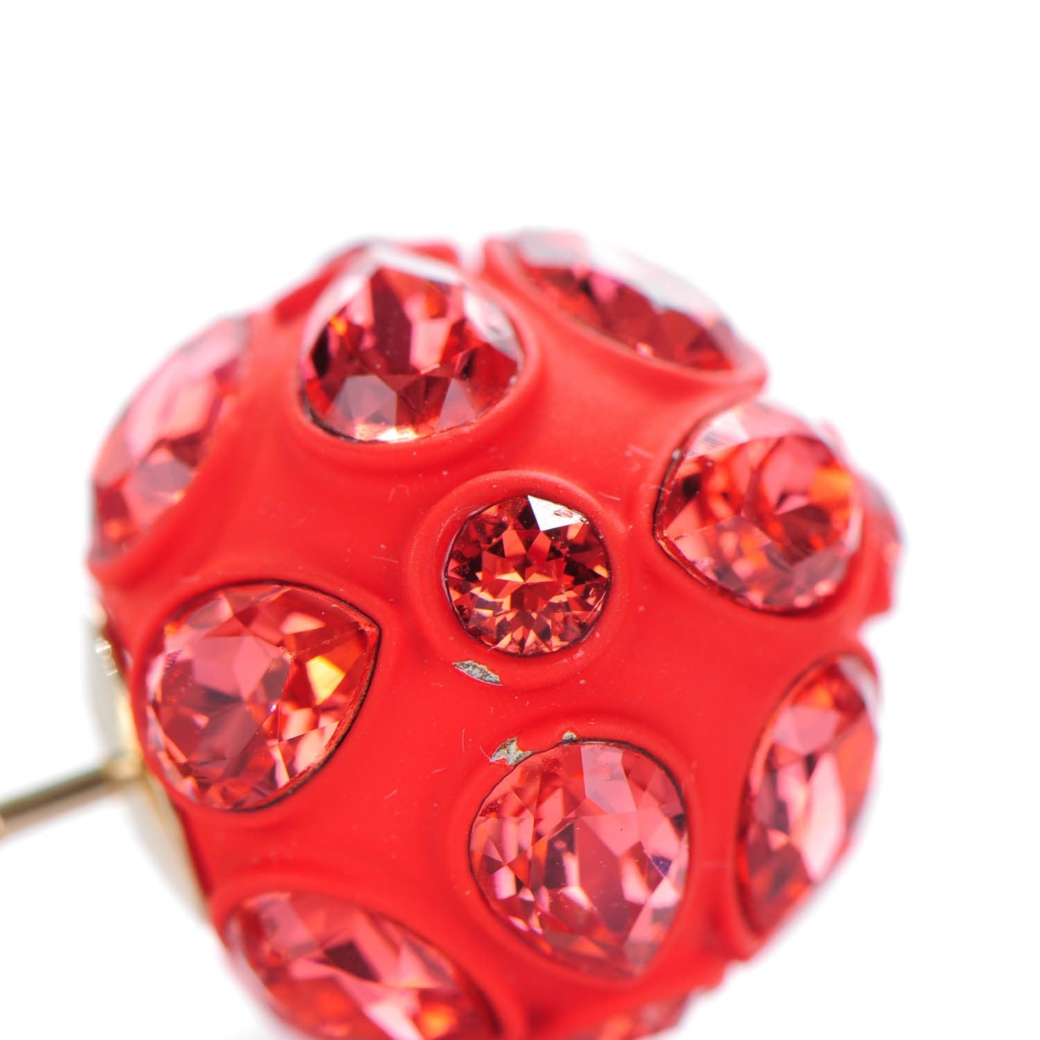 Christian Dior Crystal Mise En Dior Tribal Earrings Red 7 of 8