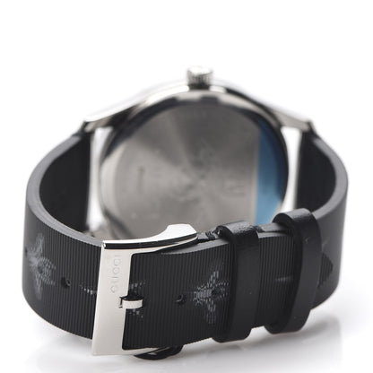 Gucci Stainless Steel Calfskin 38mm G-Timeless Bee Star Hologram Quartz Watch Black 4 of 8