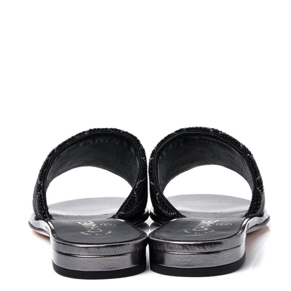 Chanel Pearl Embroidery CC Mules 37 Black 6 of 10