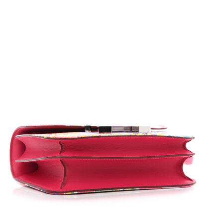 Hermes Swift Silk Marble Printed Constance 18 Rose Azalee Rose Mexico 4 of 9