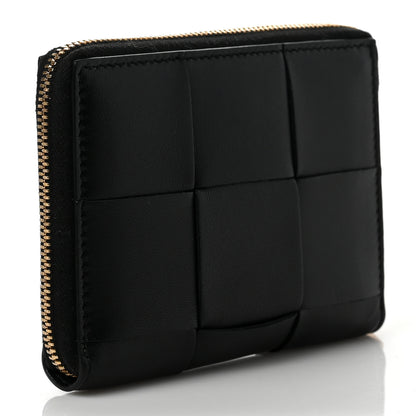 Bottega Veneta Nappa Maxi Intrecciato Zip Around Wallet Black 3 of 6