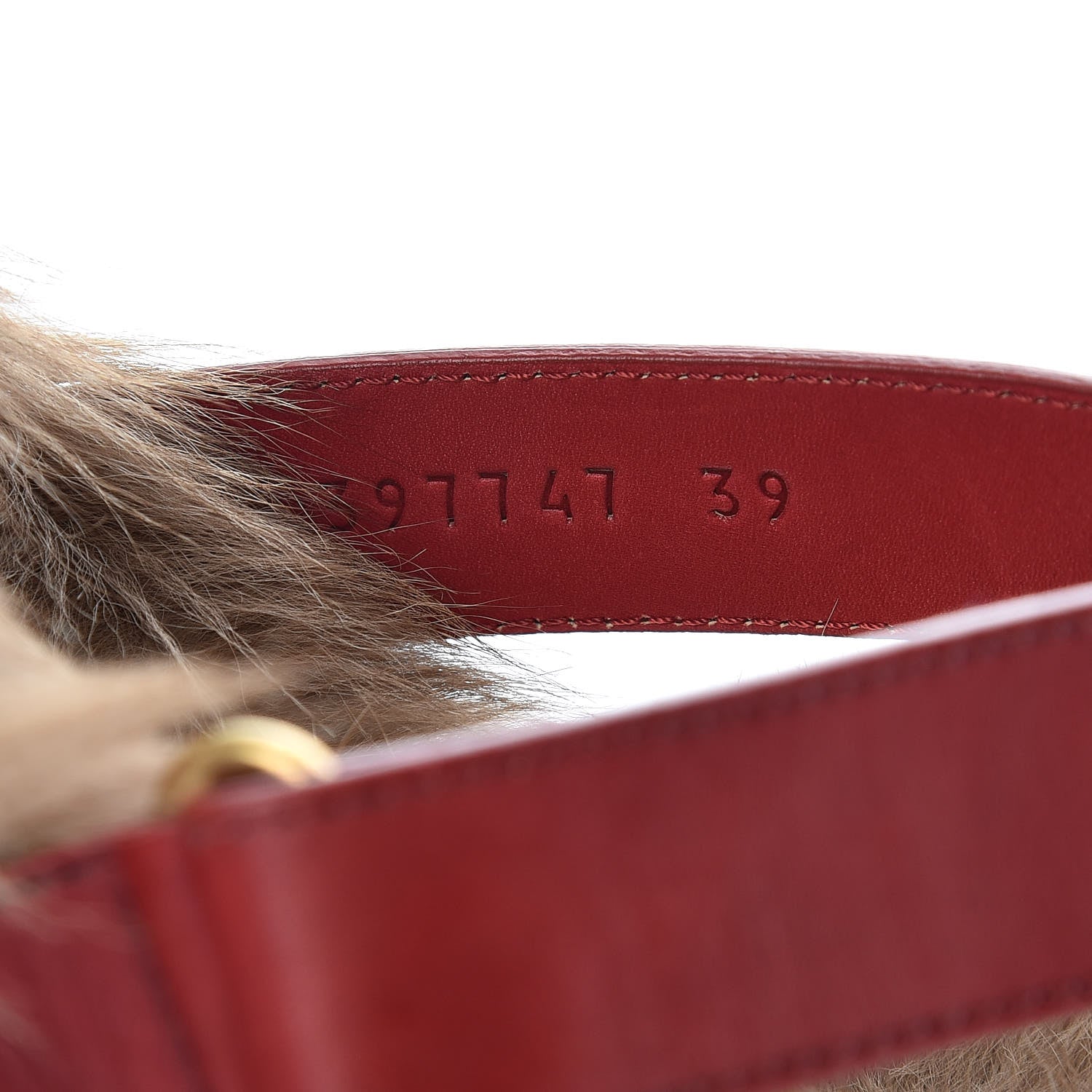 Gucci Calfskin Fur Horsebit Amstel Slingback Clogs 39 Rosso Naturale 8 of 9