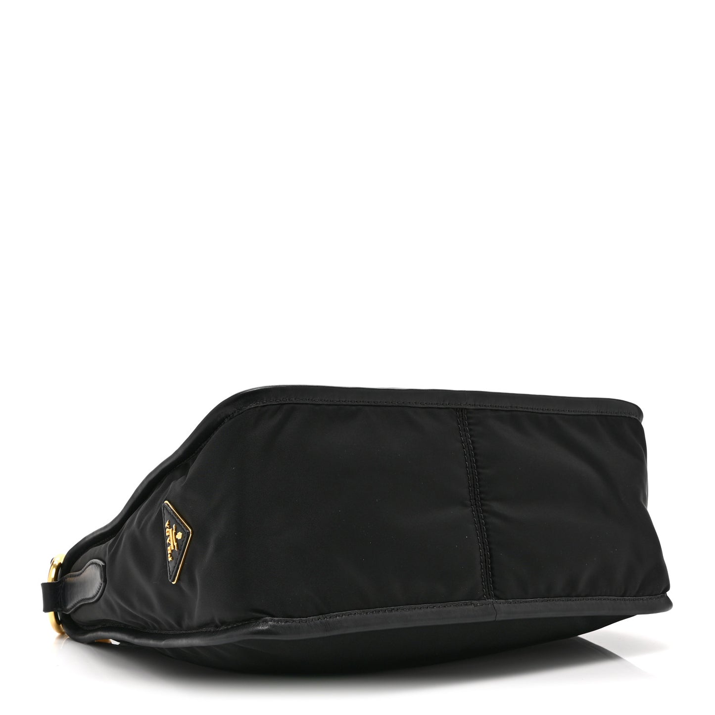 Tessuto Nylon Zip Hobo Black