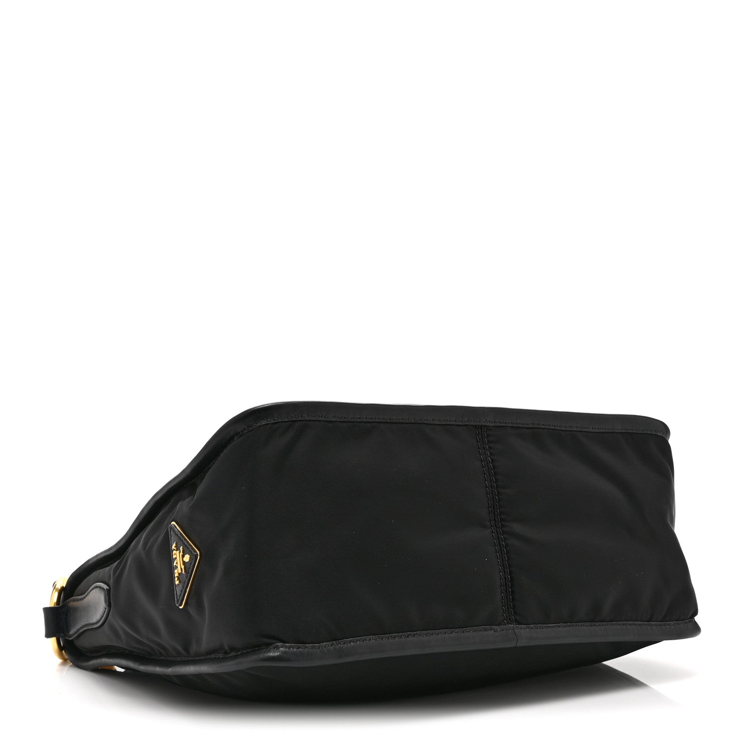 Prada Tessuto Nylon Zip Hobo Black 4 of 10