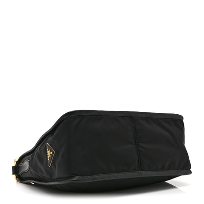 Prada Tessuto Nylon Zip Hobo Black 4 of 10