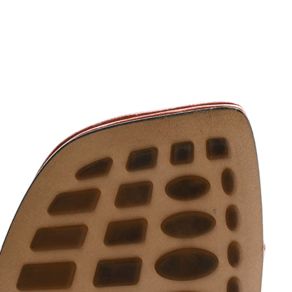Bottega Veneta Nappa Square Toe Slip-On Mule Sandals 36 Red 8 of 9