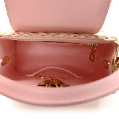 Louis Vuitton Rattan Denim Capucines Mini Washed Pink 9 of 19
