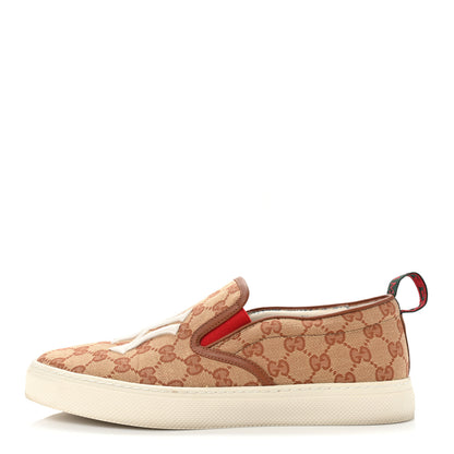 Gucci X MLB GG Monogram NY Yankees Embroidered Mens Slip On Sneakers 9 Beige Ruggine Rust 1 of 11