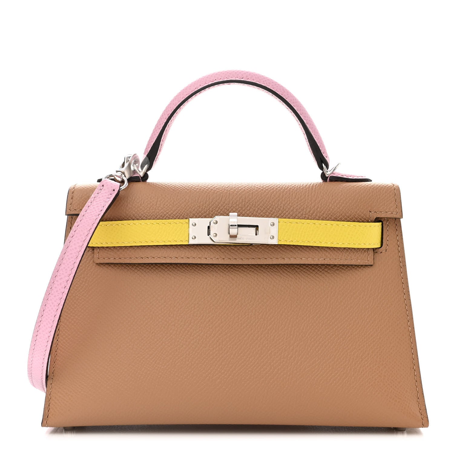 Hermes Epsom Mini Kelly Sellier 20 Chai Mauve Sylvestre Lime 1 of 11
