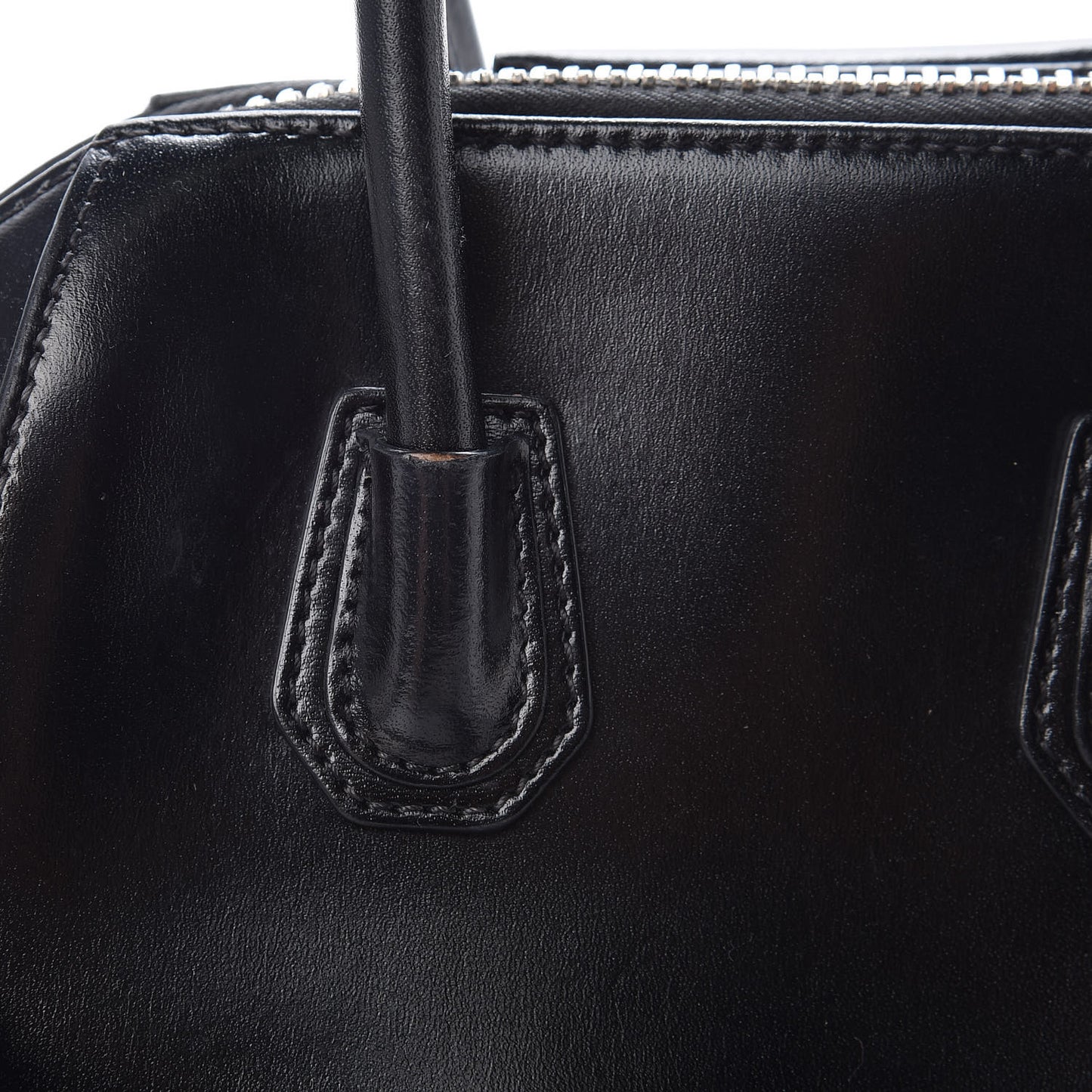 Shiny Lord Calfskin Mini Antigona Black