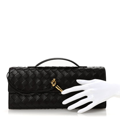 Bottega Veneta Nappa Intrecciato Long Andiamo Top Handle Clutch Fondant 2 of 6