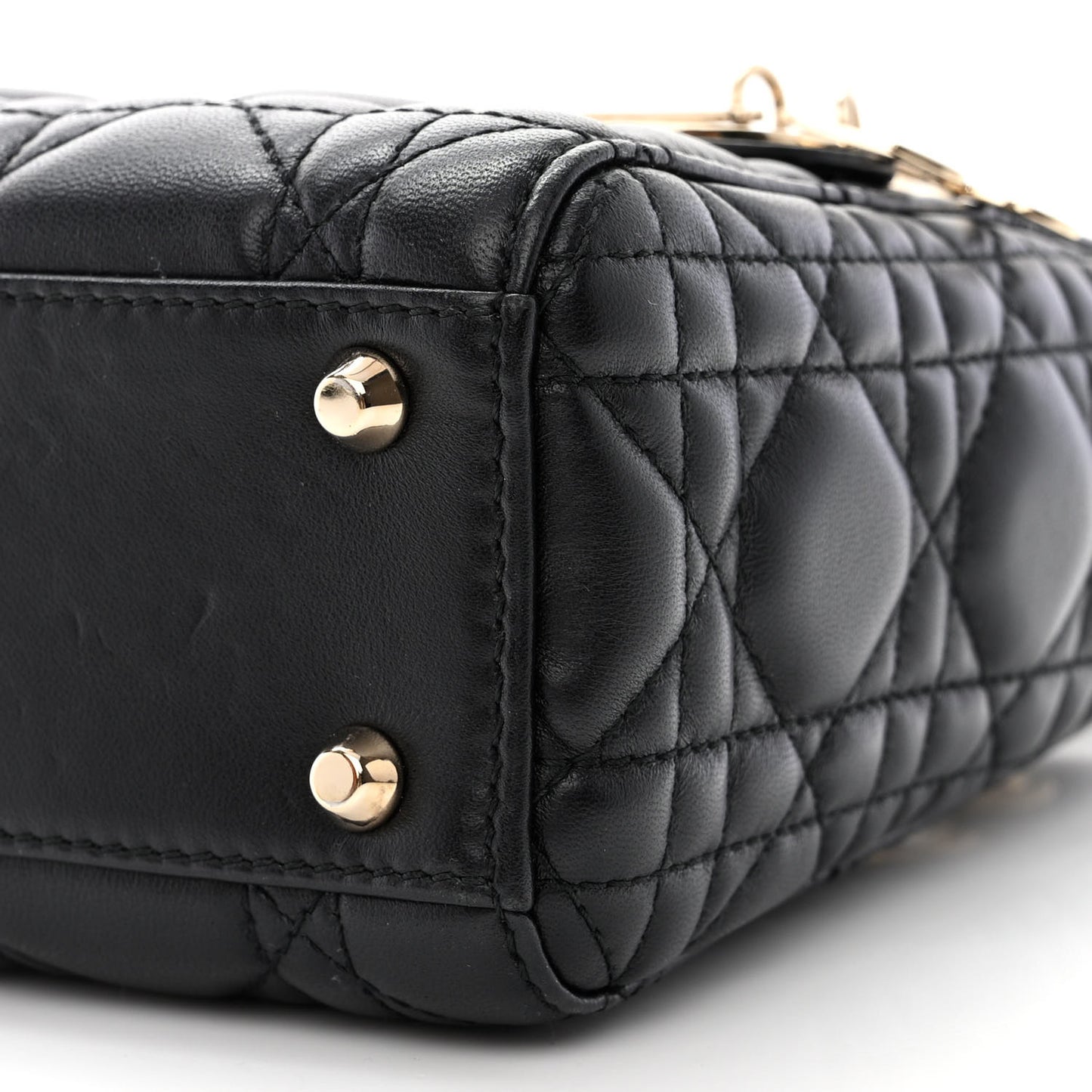 Lambskin Cannage Mini Lady Dior Black