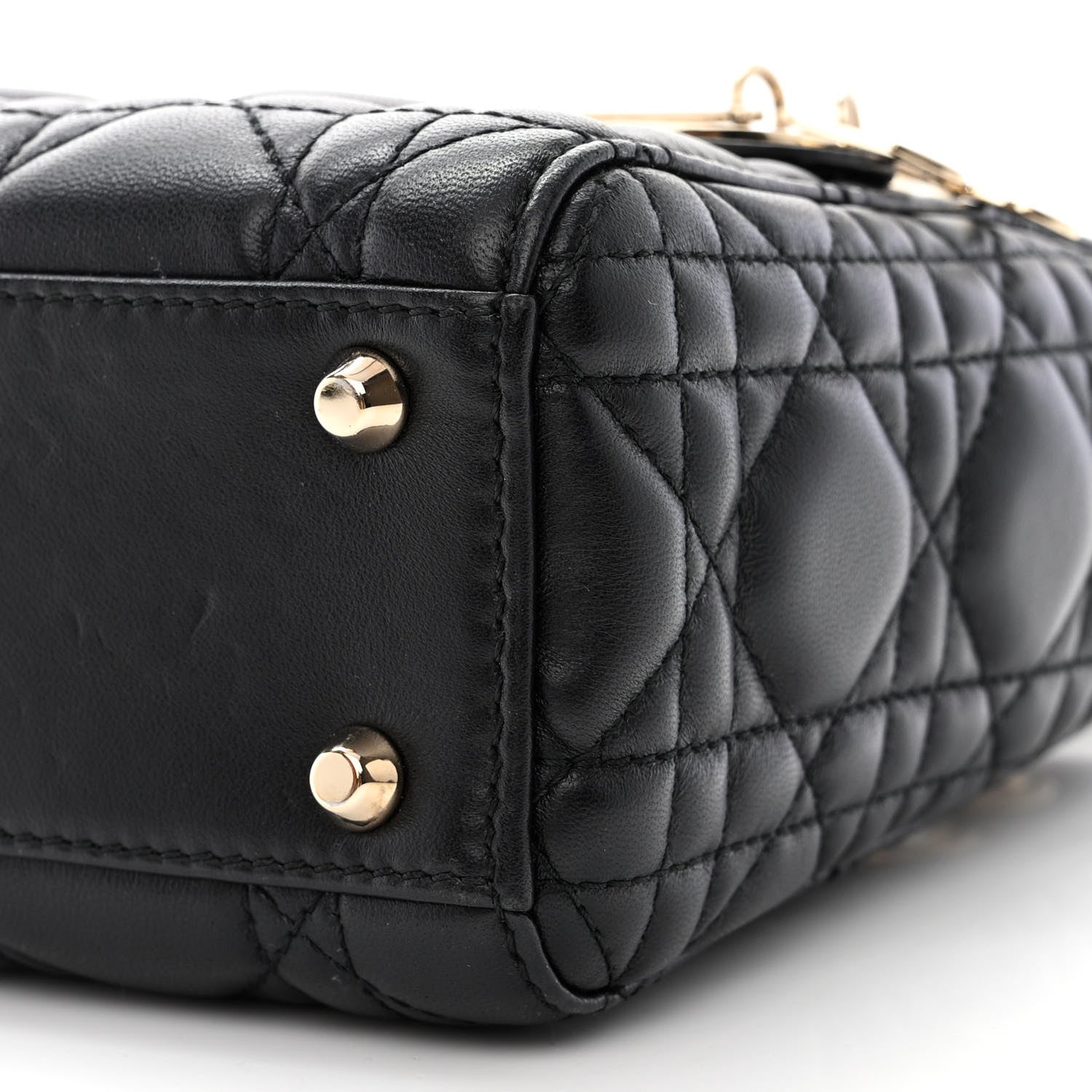 Christian Dior Lambskin Cannage Mini Lady Dior Black 10 of 13