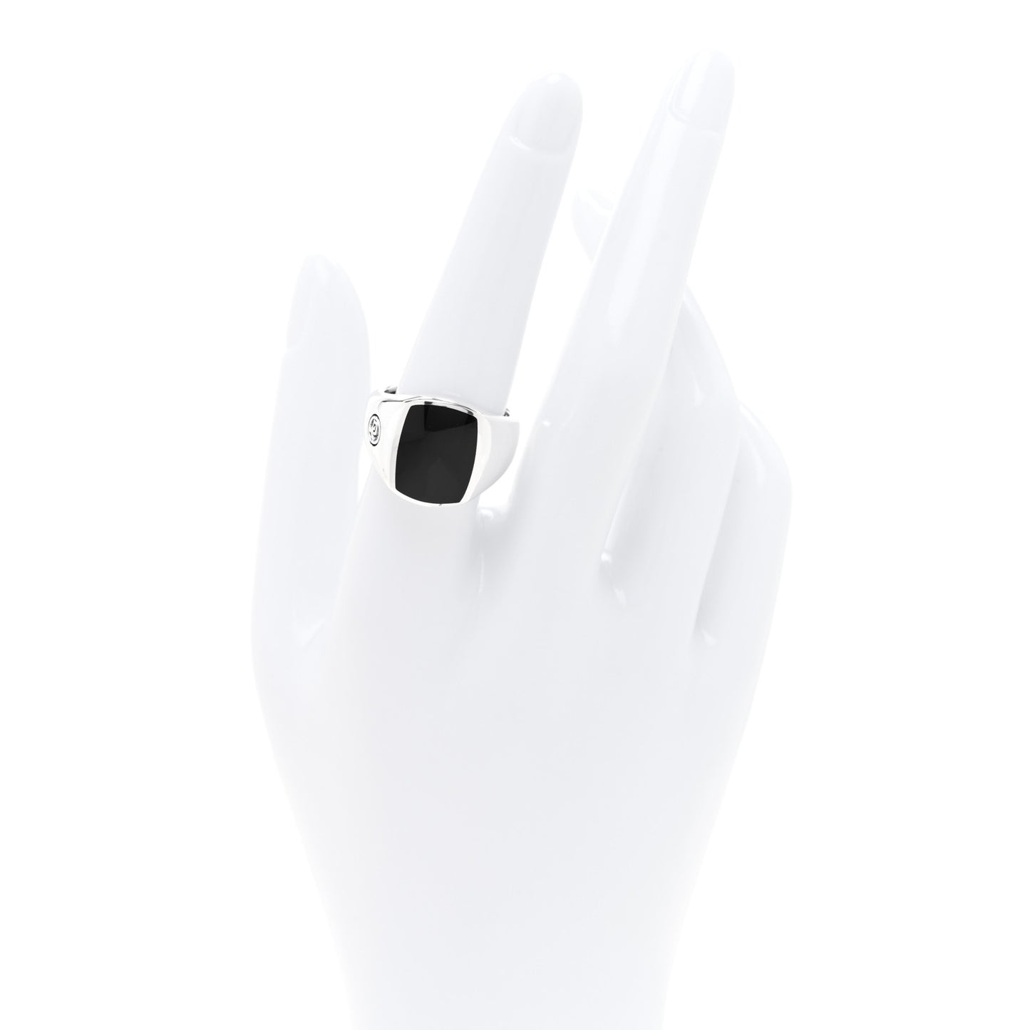 Sterling Silver Black Onyx Signet Ring 57 8