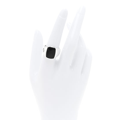 David Yurman Sterling Silver Black Onyx Signet Ring 57 8 2 of 5