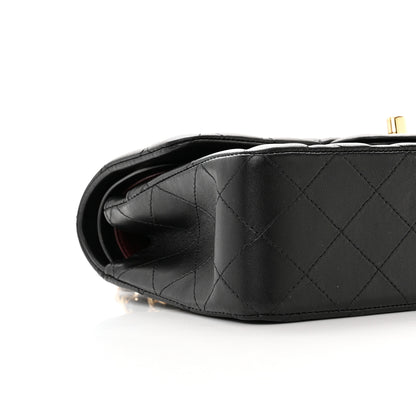 Chanel Lambskin Quilted Small Double Flap Black 9 of 13