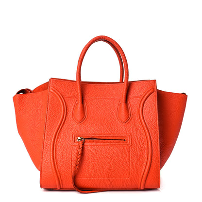 Celine Bullhide Calfskin Medium Phantom Luggage Burnt Orange 1 of 10