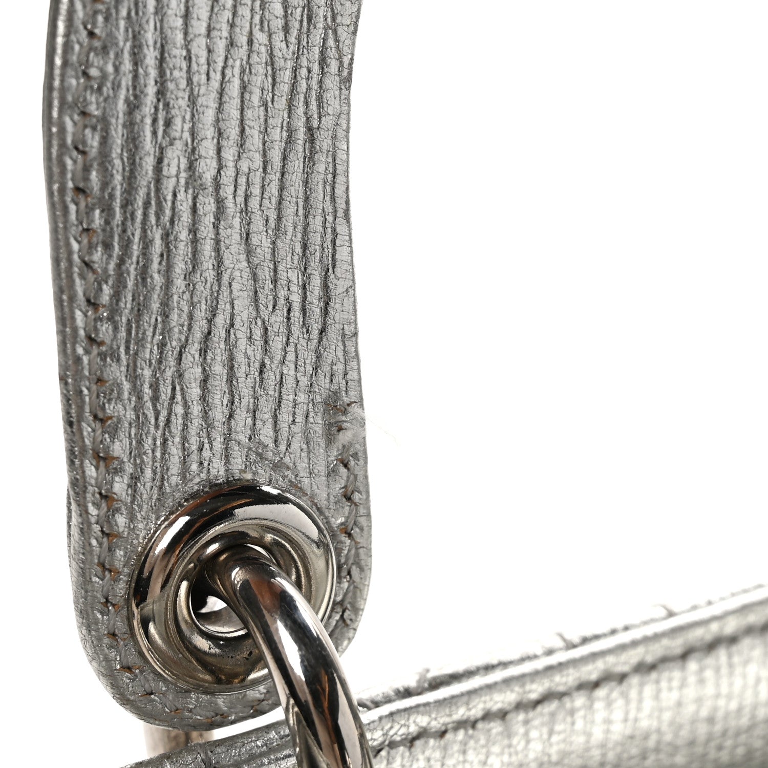 Christian Dior Metallic Grained Calfskin Cannage Small Lucky Badges My Lady Dior Silver 13 of 13