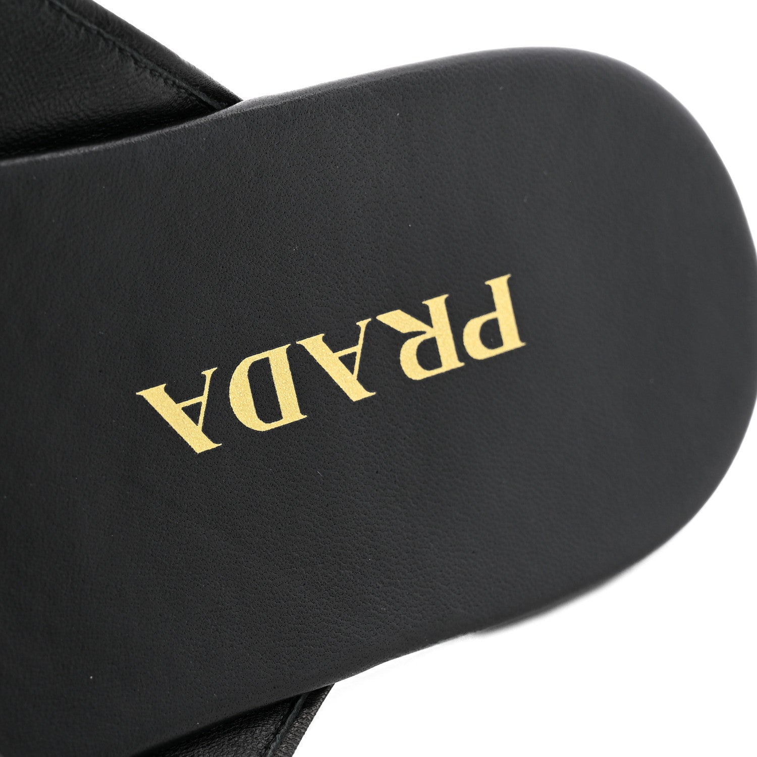 Prada Lambskin Logo Thong Sandals 39 Black 8 of 9