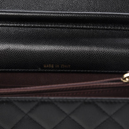 Chanel Caviar Quilted Square Wallet On Chain WOC Black 7 of 13