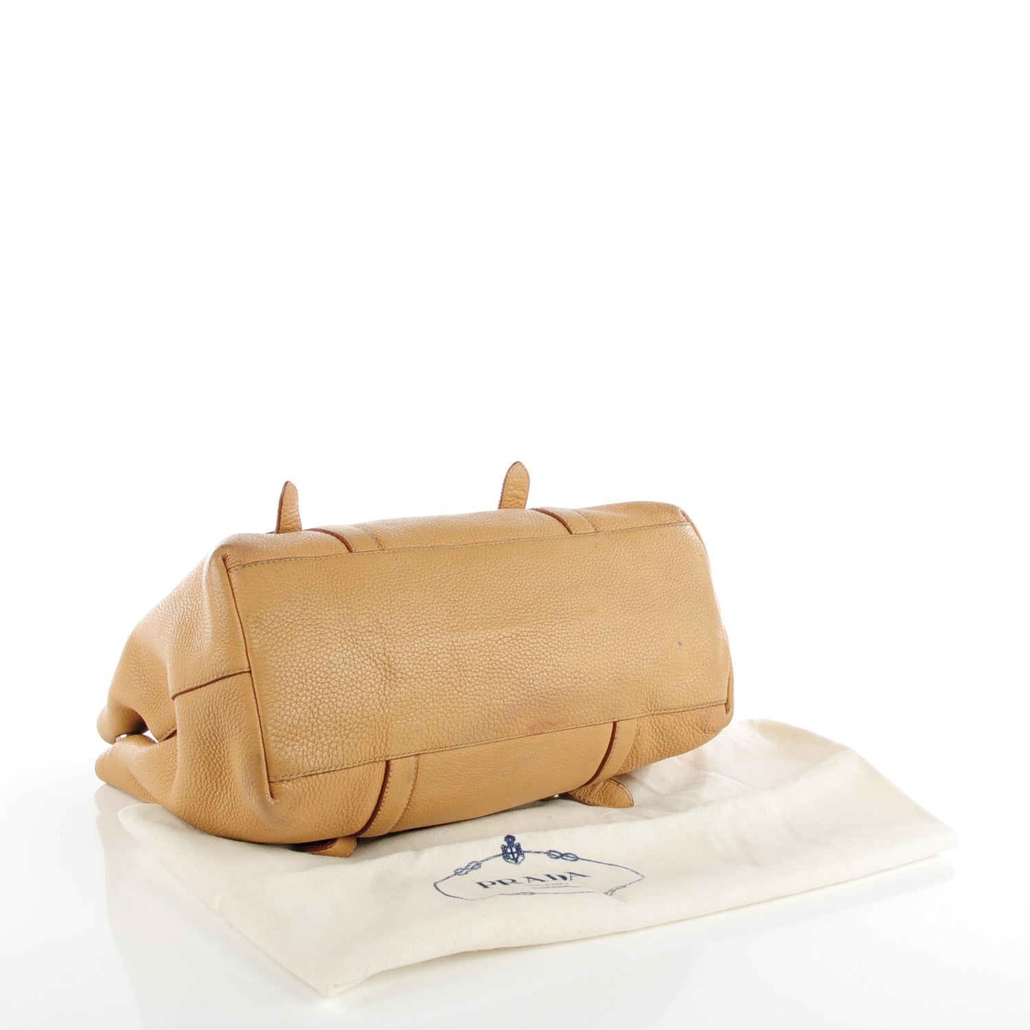 Prada Vitello Daino Logo Tote Nocciolo 8 of 13