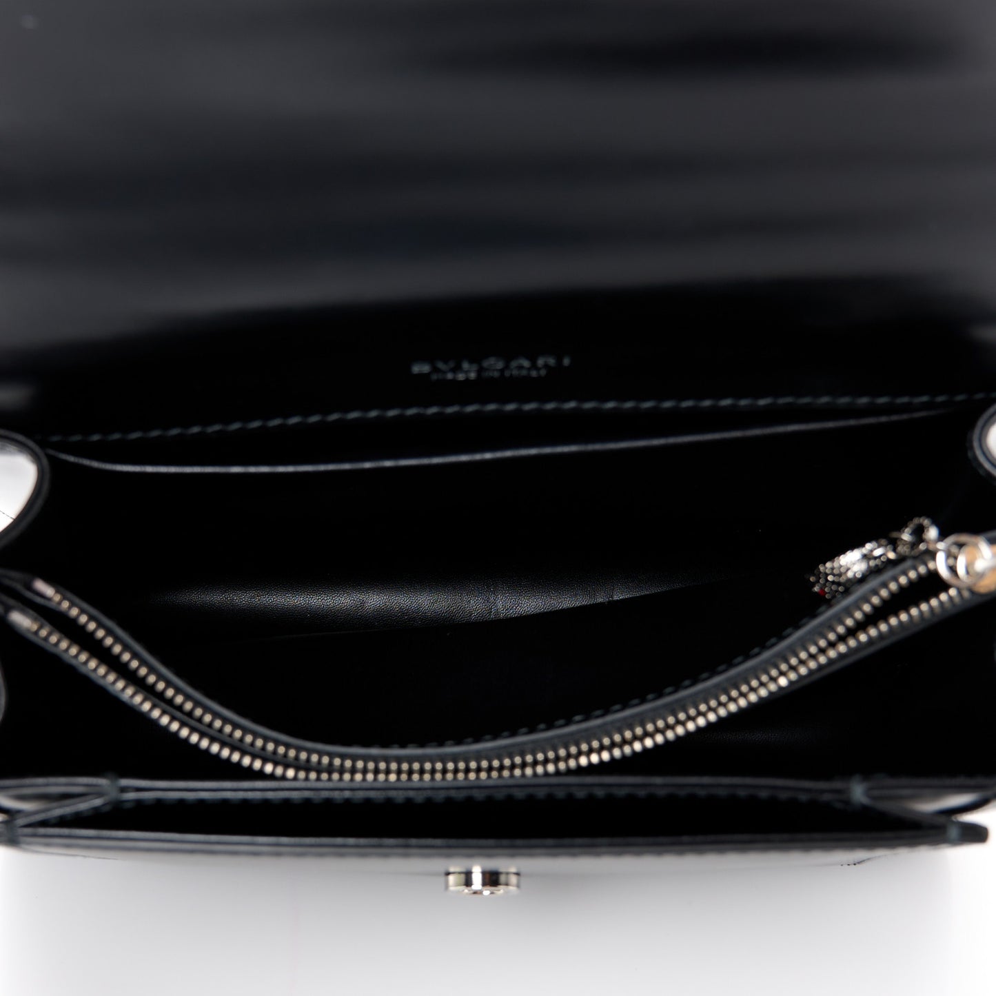 Nappa Serpenti Forever Large Maxi Chain Crossbody Bag Black