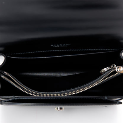 Bulgari Nappa Serpenti Forever Large Maxi Chain Crossbody Bag Black 6 of 11
