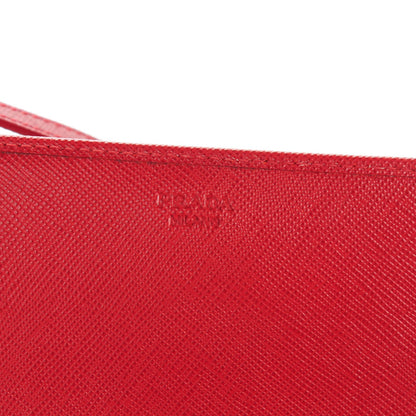 Prada Saffiano Metal Mini Crossbody Wallet Rubino 5 of 7