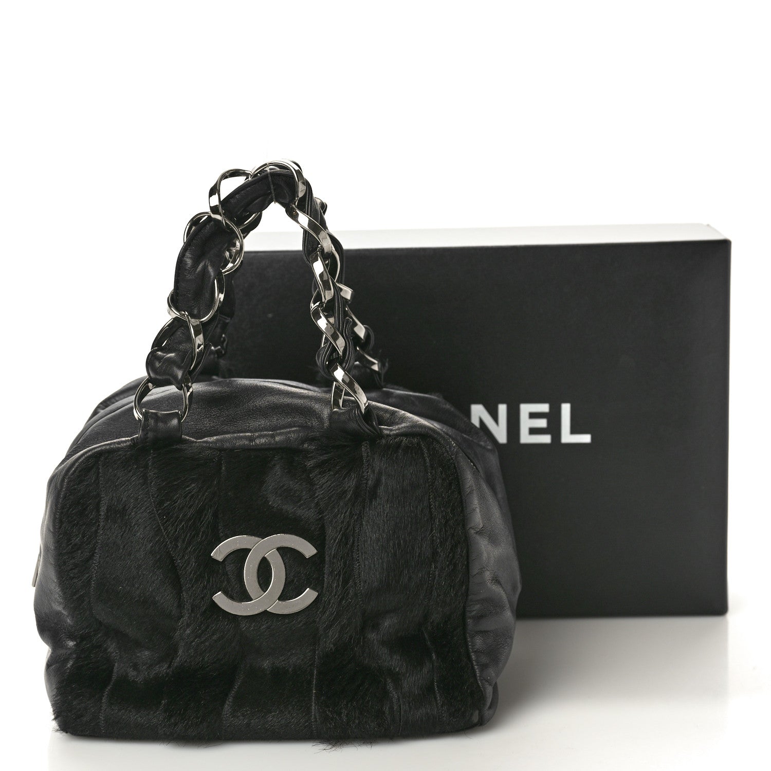 Chanel Lambskin Pony Hair Tote Black 11 of 11