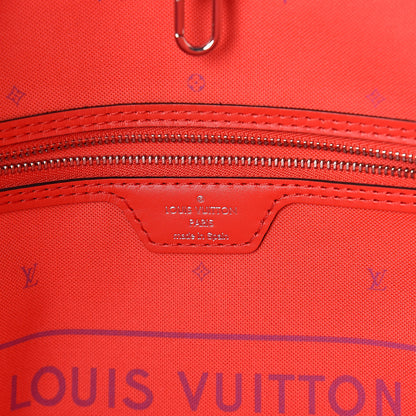 Louis Vuitton Monogram Escale Neverfull MM Rouge 6 of 10