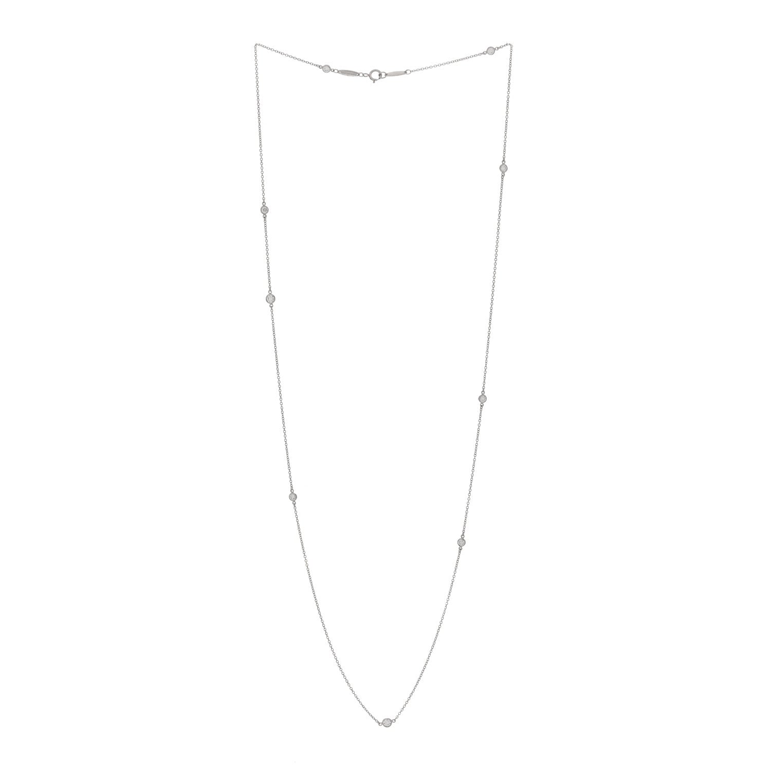 Tiffany Platinum Diamond Elsa Peretti .51ctw Diamonds by the Yard Sprinkle Necklace 3 of 6