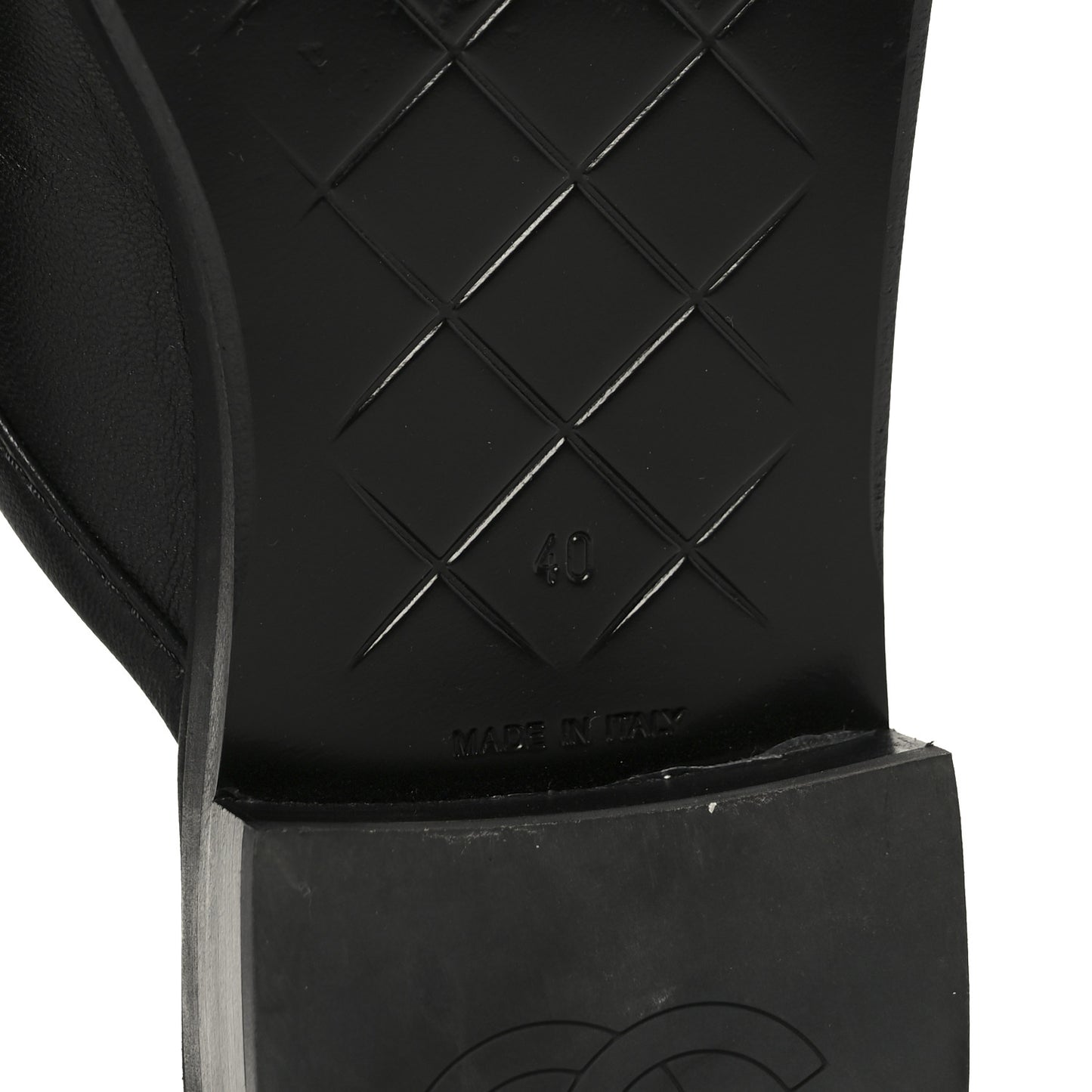 Lambskin Quilted CC Turnlock Mules 40 Black